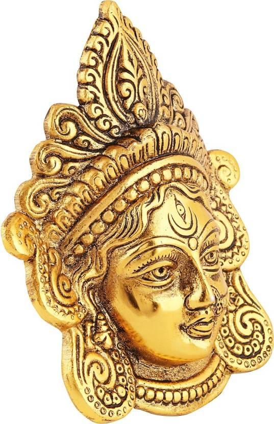 Durga Face Wall Hanging Metal Idol