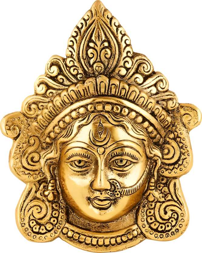 Durga Face Wall Hanging Metal Idol