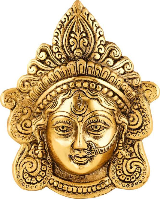 Durga Face Wall Hanging Metal Idol