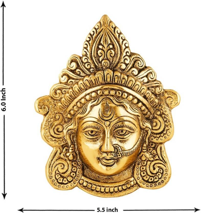 Durga Face Wall Hanging Metal Idol